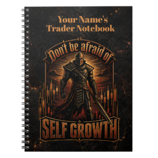Don’t Be Afraid of Self Growth Dark Cracked  Notebook