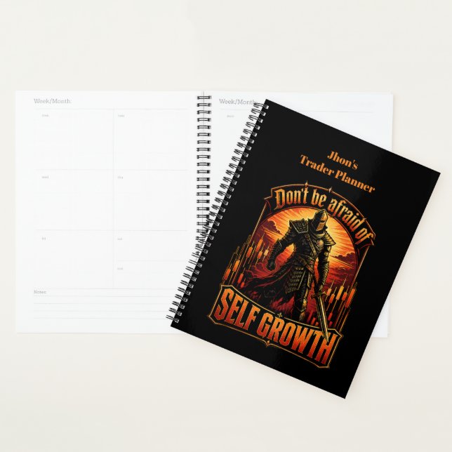 Don’t Be Afraid of Self Growth Knight Trading Mind Planner (Display)
