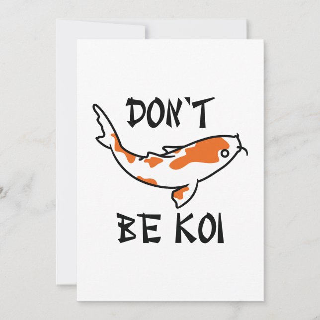 Don’t Be Koi Thank You Card (Front)