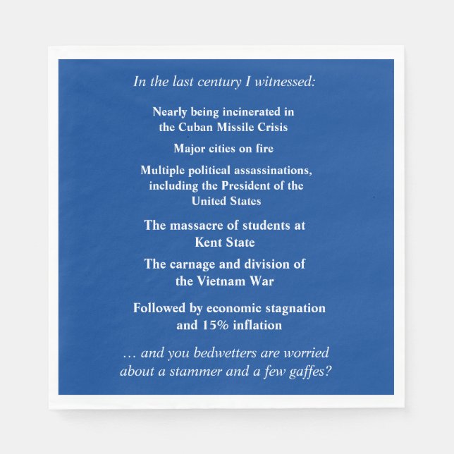 Don’t be so afraid to support Joe Biden Napkin (Front)
