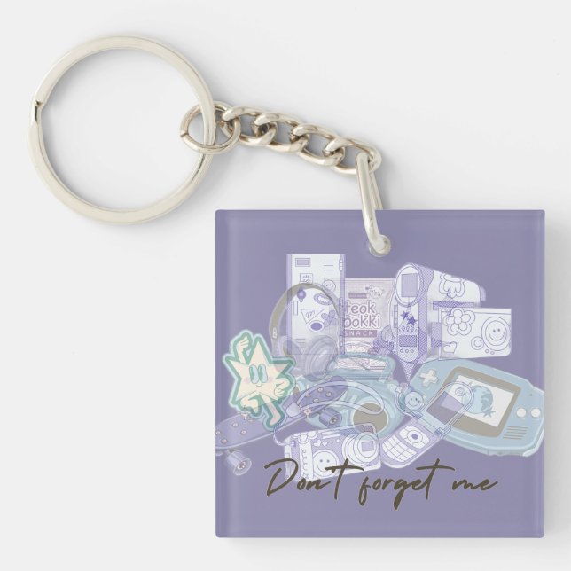 Don’t Forget Me – Nostalgic 2000s Memories  Key Ring (Front)