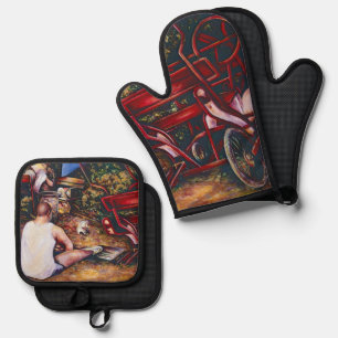 Don’t Forget the Garlic, Budapest Oven Mitt & Pot Holder Set