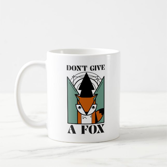 Don’t Give a Fox Funny Fox Graphic Classic Mug (Left)