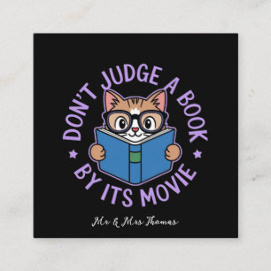 Don’t Judge a Book by Its Movie, Book is Better Square Business Card