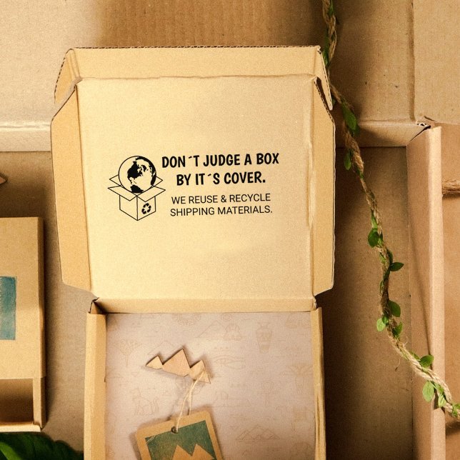 Don´t judge a box by it´s cover, Reuse & Recycle, Rubber Stamp (Creator Uploaded)