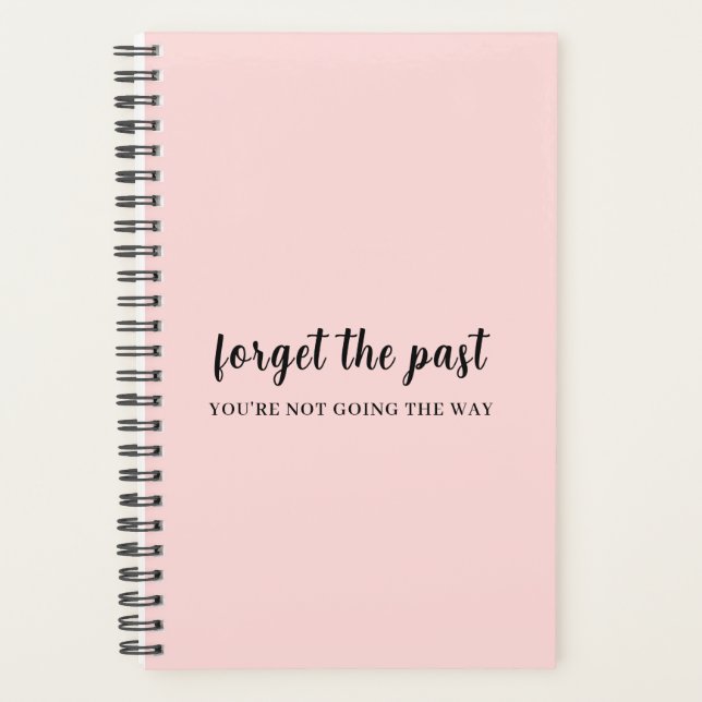 Don’t Look Back Peachy Pink Design Planner (Front)