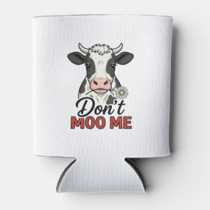 Don’t Moo Me Funny Cow Vintage Engraving Can Cooler