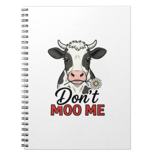Don’t Moo Me Funny Cow Vintage Engraving Notebook
