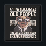 Don´t Off Old People Funny Birthday Dog Graphic Fo Magnet<br><div class="desc">Don´t Off Old People Funny Birthday Dog Graphic For Men Women</div>
