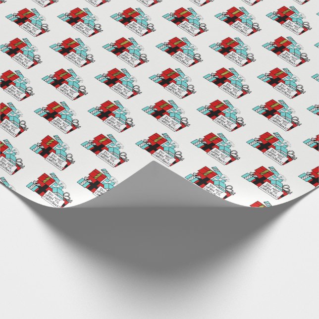 Don’t Open Til Christmas Presents Xmas Wrapping Paper (Corner)