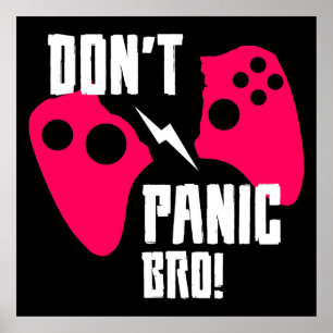 Don’t panic bro gaming  poster
