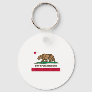 Don’t Poke The Bear California Republic Design _1  Key Ring