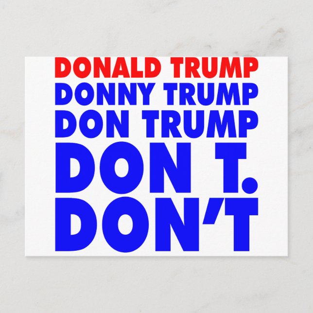 Don T Postcard (Front)