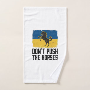 Don’t Push The Horses Vintage Horse Hand Towel