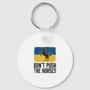 Don’t Push The Horses Vintage Horse Key Ring