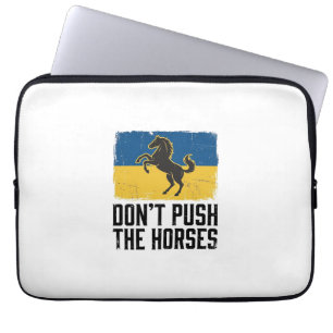 Don’t Push The Horses Vintage Horse Laptop Sleeve