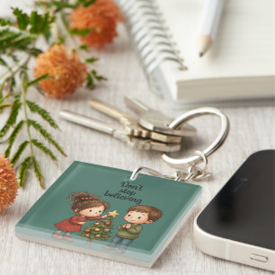 Don’t Stop Believing Christmas Sticker Key Ring