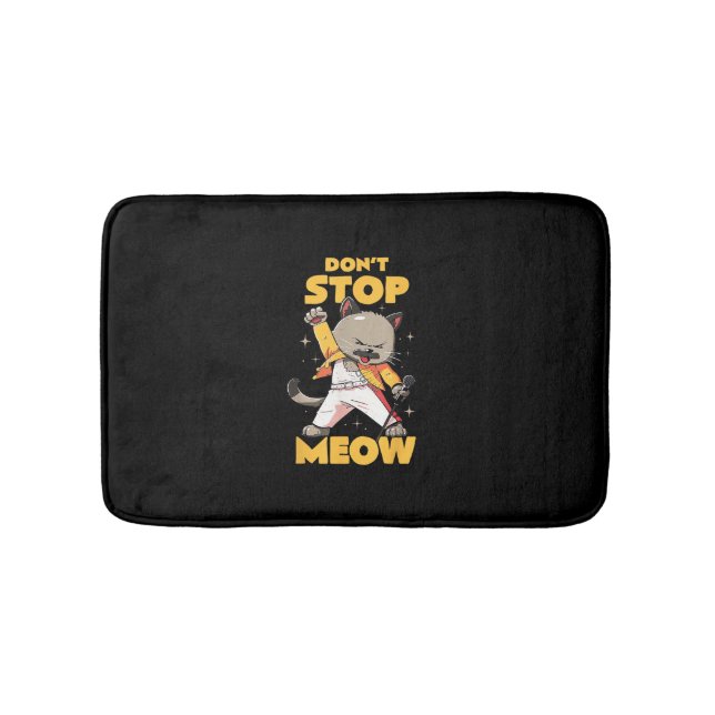 Don’t Stop Meow Cute Freddie Cat Bath Mat (Front)