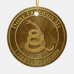 Don’t Tread on Me Ceramic Tree Decoration