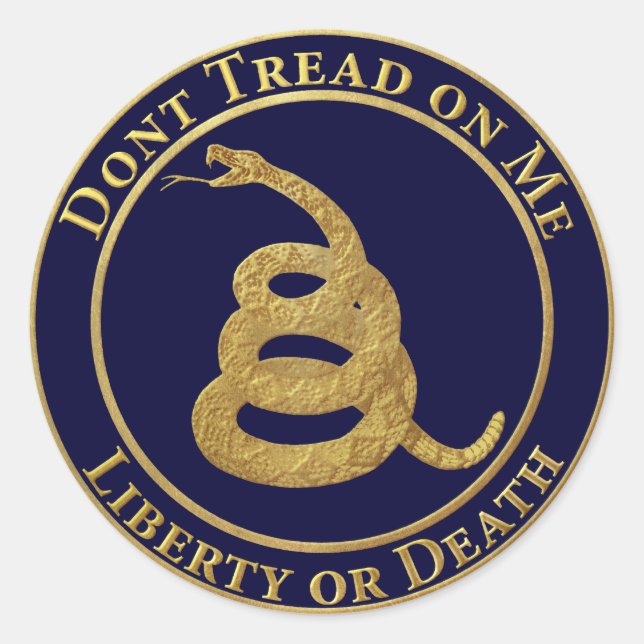Don’t Tread on Me Classic Round Sticker (Front)
