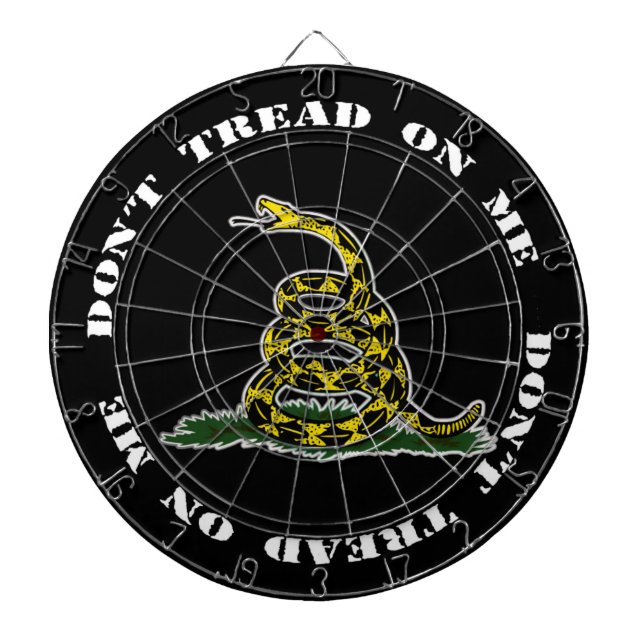 Don’t Tread On Me Dart Board (Black) (Front)
