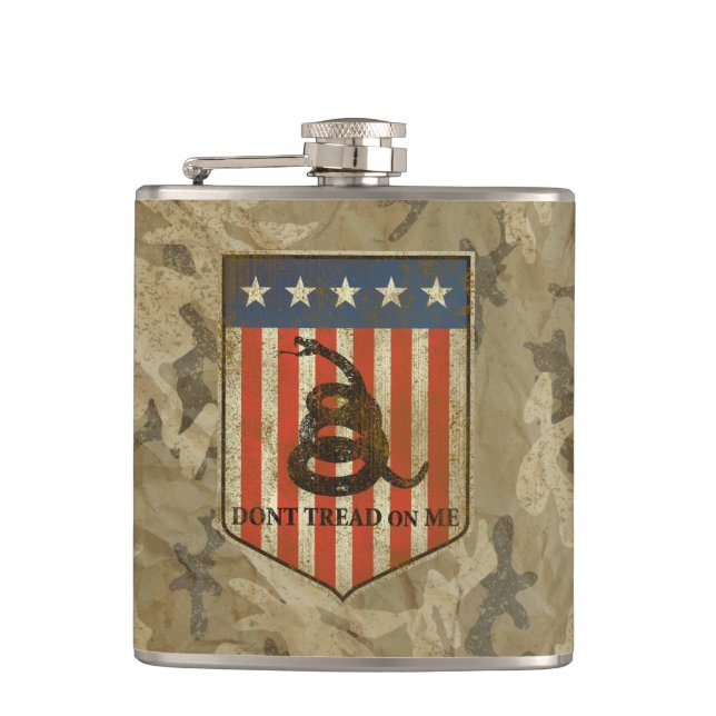 Don’t Tread on Me Hip Flask (Front)