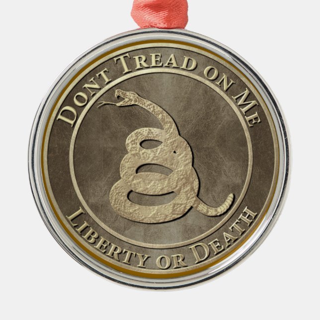 Don’t Tread on Me Metal Tree Decoration (Front)