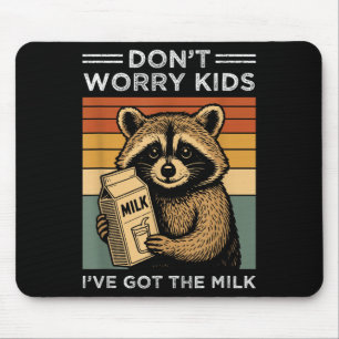 Don’t Worry Kids I’ve Got The Milk Funny Retro Fat Mouse Mat