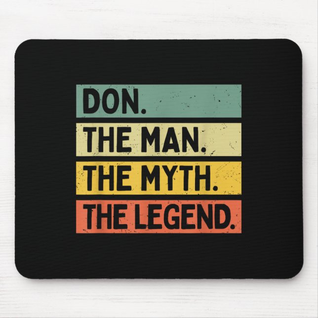 Don The Man The Myth The Legend Funny Personalised Mouse Mat (Front)
