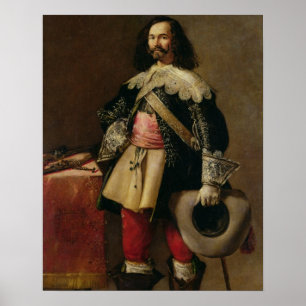 Don Tiburcio de Redin y Cruzat (oil on canvas) Poster