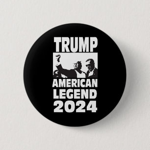 Don Trump 2024 Bulletproof Never Surrender Legend 6 Cm Round Badge