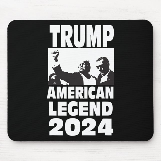 Don Trump 2024 Bulletproof Never Surrender Legend  Mouse Mat (Front)