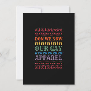 Don We Now Our Gay Apparel Gay Christmas Funny LGB Invitation