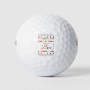 Don We Now Our Gay Apparel Gay Christmas  Golf Balls
