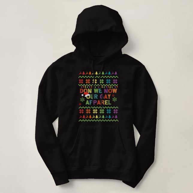 Don We Now Our Gay Apparel Pride Christmas Happy H Hoodie (Design Front)