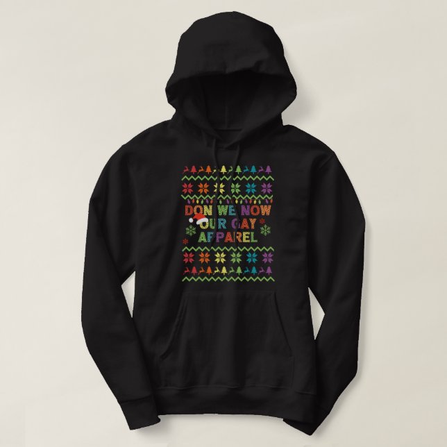 Don We Now Our Gay Apparel Pride Christmas Happy H Hoodie (Design Front)
