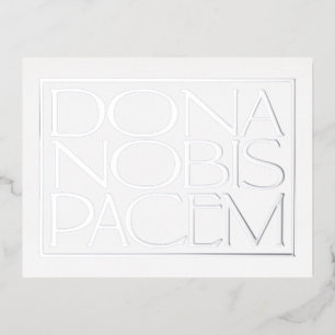 Dona Nobis Pacem Elegant Give Us Peace Flat Card