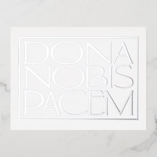 Dona Nobis Pacem Elegant Give Us Peace Flat Card