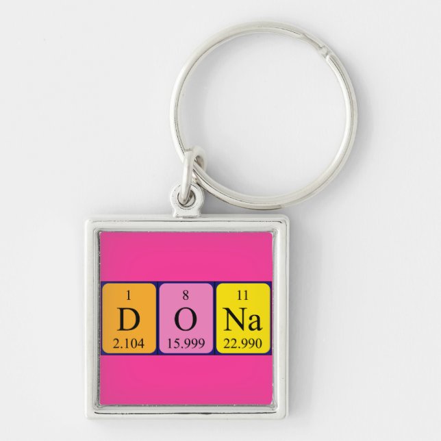 Dona periodic table name keyring (Front)