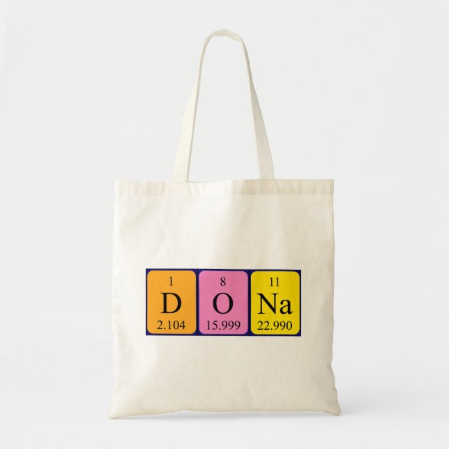 Dona periodic table name tote bag (Front)