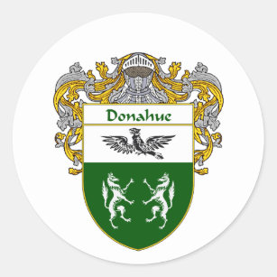 Donahue Coat of Arms (Mantled) Classic Round Sticker