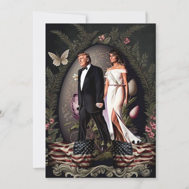 Donald and Melania Trump Easter Card in HD (Front)
