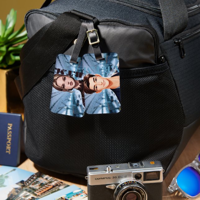 Donald and Sheer . Animated Character Design Luggage Tag (Front & Back)