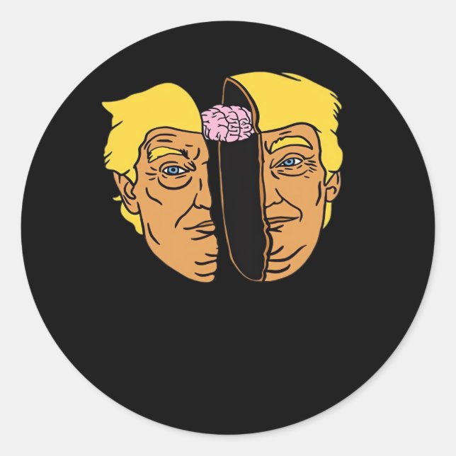 Donald Brain Trumpkin  Artwork  Classic Round Sticker (Front)