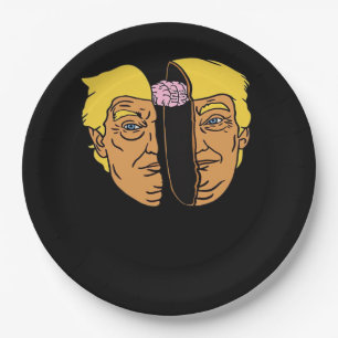 Donald Brain Trumpkin Artwork Paper Plate