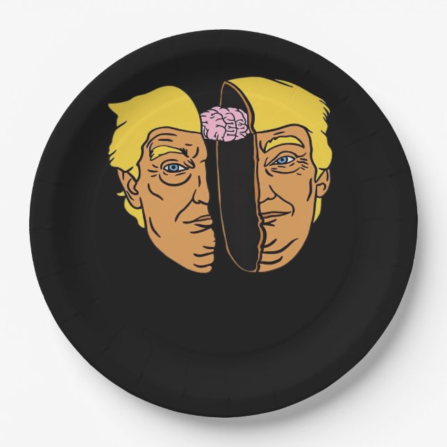 Donald Brain Trumpkin  Artwork  Paper Plate (Front)