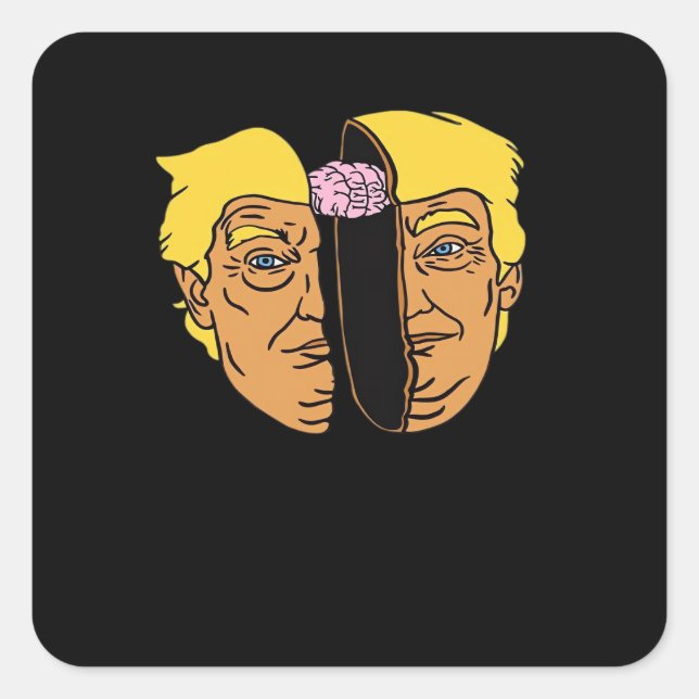 Donald Brain Trumpkin  Artwork  Square Sticker (Front)