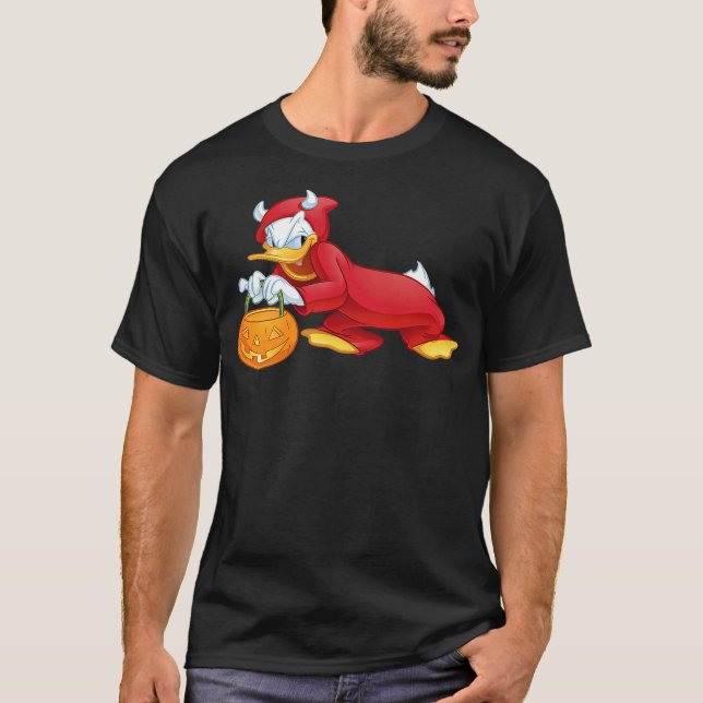 Donald Duck - Halloween Donald Duck Devil Costume T-Shirt (Front)
