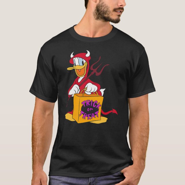 Donald Duck - Halloween Donald Duck Devil Trick or T-Shirt (Front)