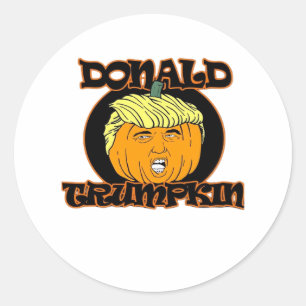 Donald  Halloween Costume Trumpkin Classic Round Sticker